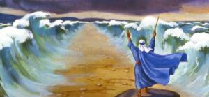 Moses parts the Red Sea