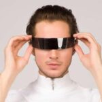 Man using special glasses