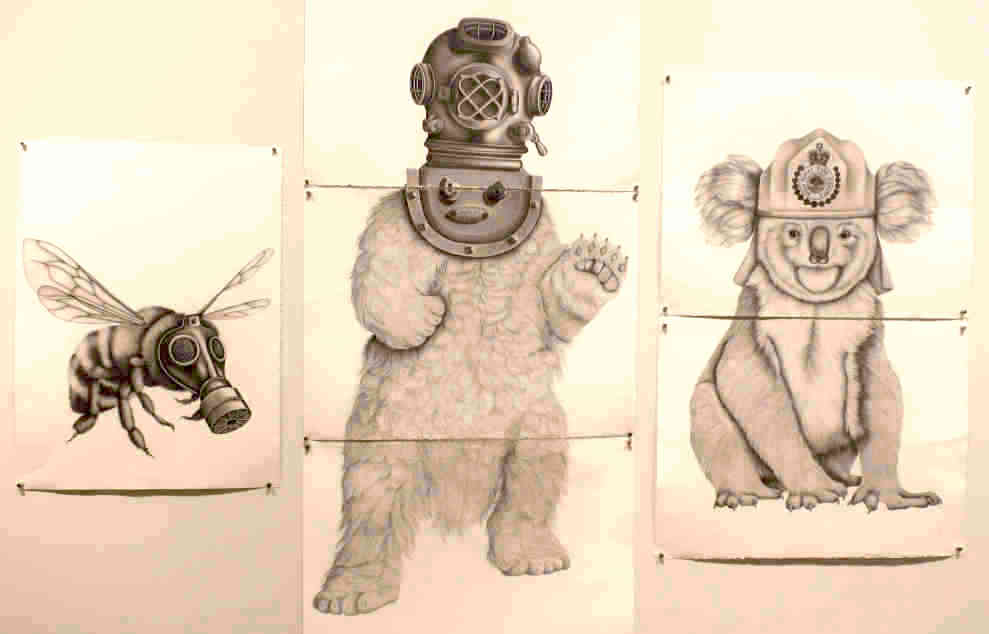 Animals in protective gear