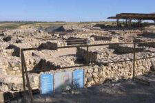 Remains of chambered gate at Hazor.