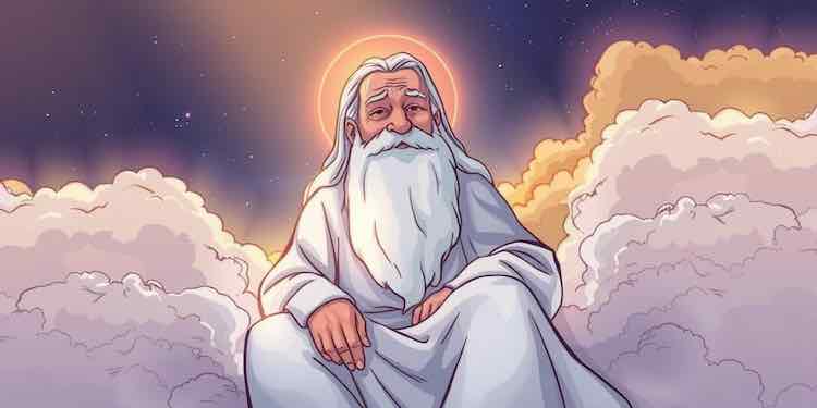 God as an old man figure