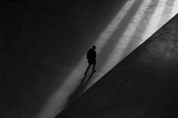 Person walking away